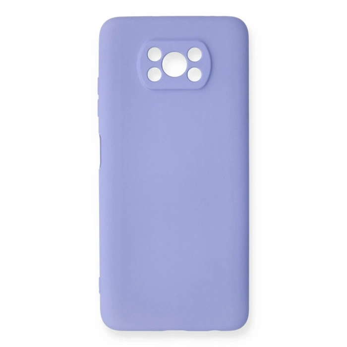 Mey İthalat®   Pocophone X3 Kılıf Nano içi Kadife Silikon - Lila
