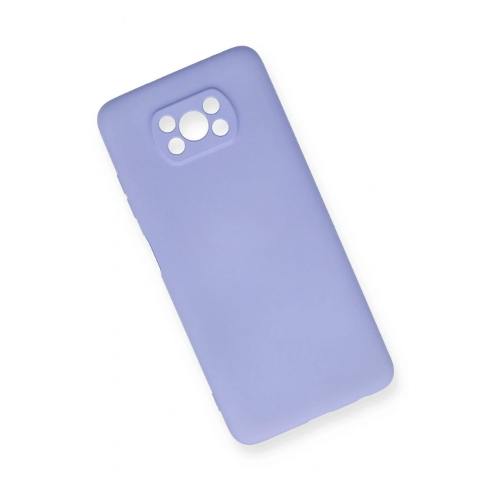 Mey İthalat®   Pocophone X3 Kılıf Nano içi Kadife Silikon - Lila