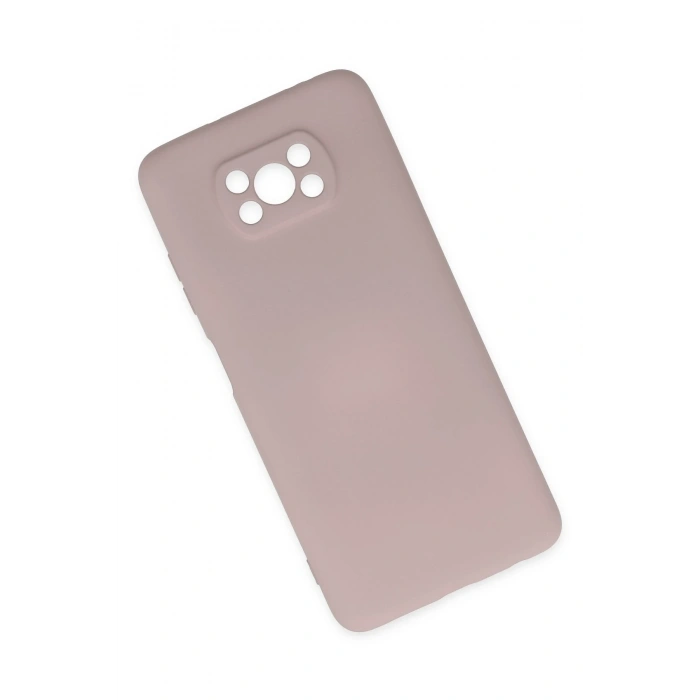 Mey İthalat®   Pocophone X3 Kılıf Nano içi Kadife Silikon - Pudra
