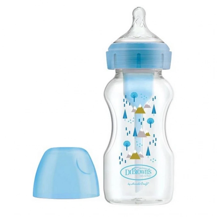 Mey İthalat®   PP Geniş Ağız Options Biberon 270 ml Mavi