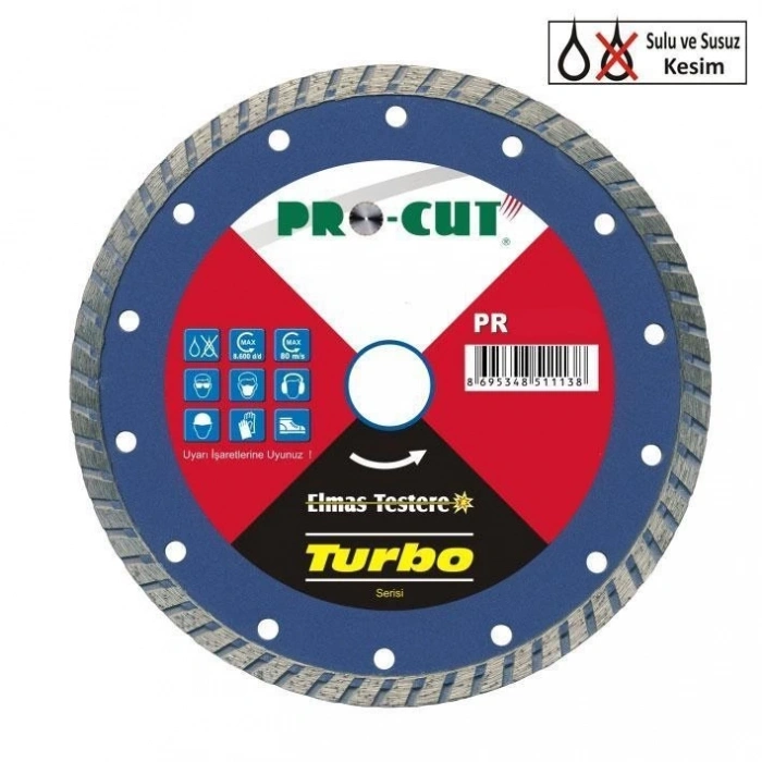 Mey İthalat® Procut AB 115 mm Turbo Kanallı Elmas Testere