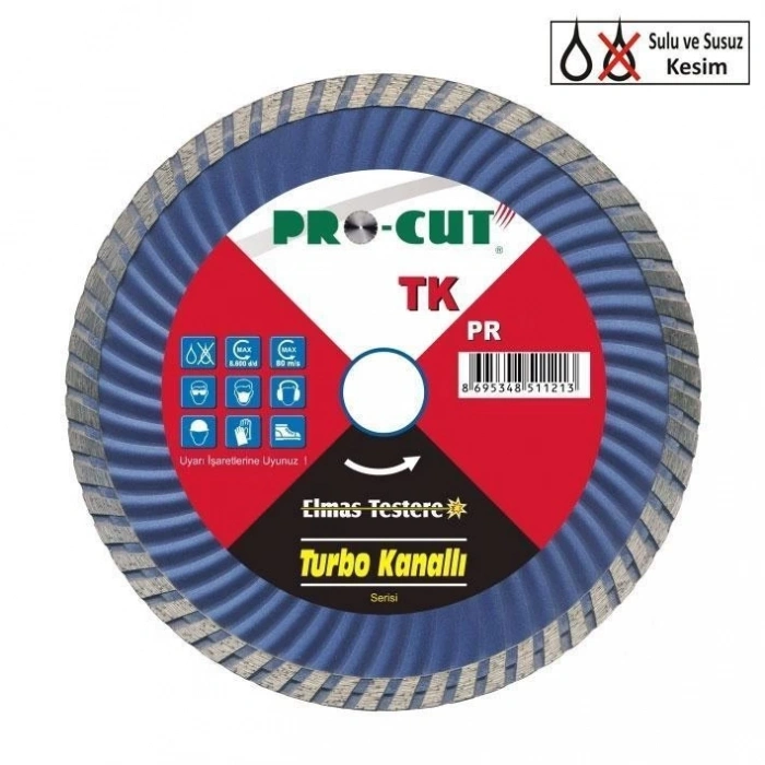 Mey İthalat® Procut TK 230 mm Turbo Kanallı Elmas Testere