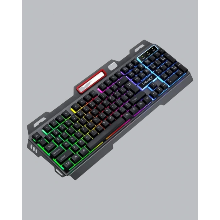 Mey İthalat® Profesyonel  Klavye Mouse Seti – RGB Işıklı, Türkçe Q, DPI Ayarlı, Dayanıklı Gövde
