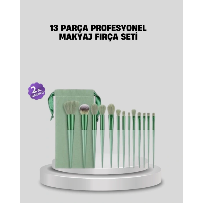 Mey İthalat® Profesyonel Makyaj Fırça Seti Yumuşak Kıllı Taşınabilir Çantalı
