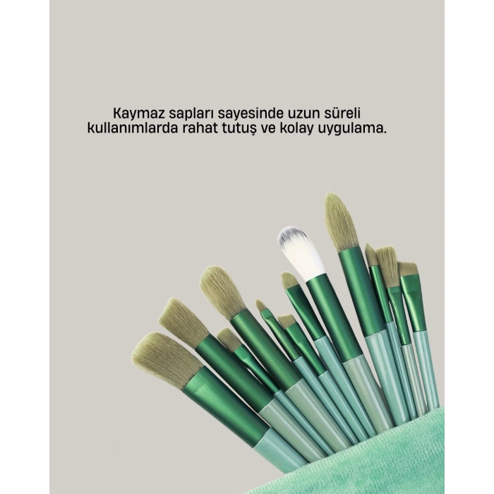 Mey İthalat® Profesyonel Makyaj Fırça Seti Yumuşak Kıllı Taşınabilir Çantalı