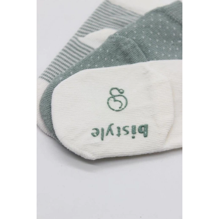 Mey İthalat®  Puanlı Kaymaz Penye Soket Çorap 3Lü BS10108 Nil (ADET FİYATIDIR)