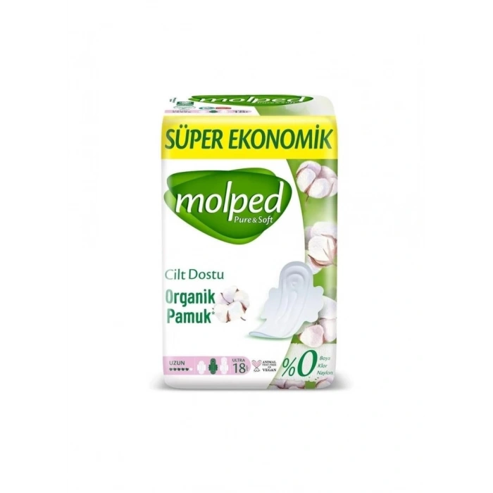 Mey İthalat®   Pure&Soft Ped Uzun Süper Eko 18 Adet