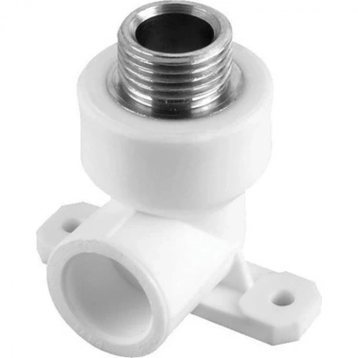 Mey İthalat® Pvc Boru PPRC Sıva Altı Dış Dişli Tekli Batarya Bağlantısı 20x1/2 10 Adet
