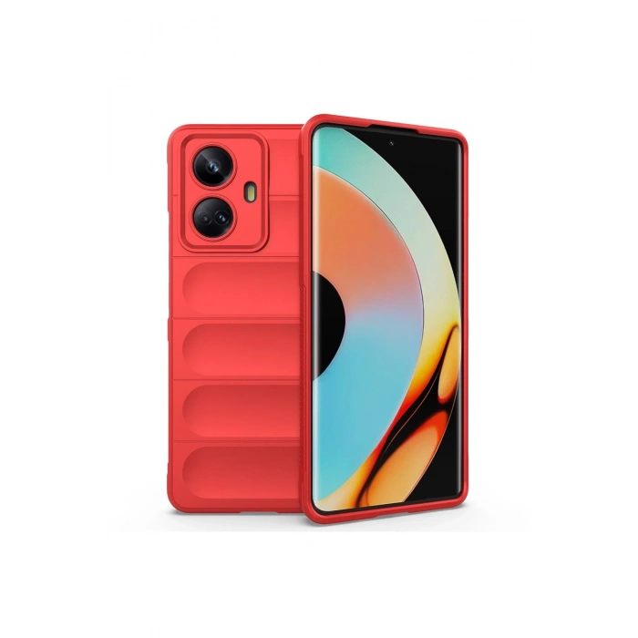 Mey İthalat®  Realme 10 Pro 5G Kılıf Optimum Silikon - Kırmızı