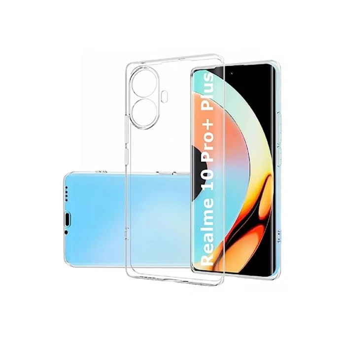 Mey İthalat®  Realme 10 Pro Plus 5G Kılıf Lüx Şeffaf Silikon