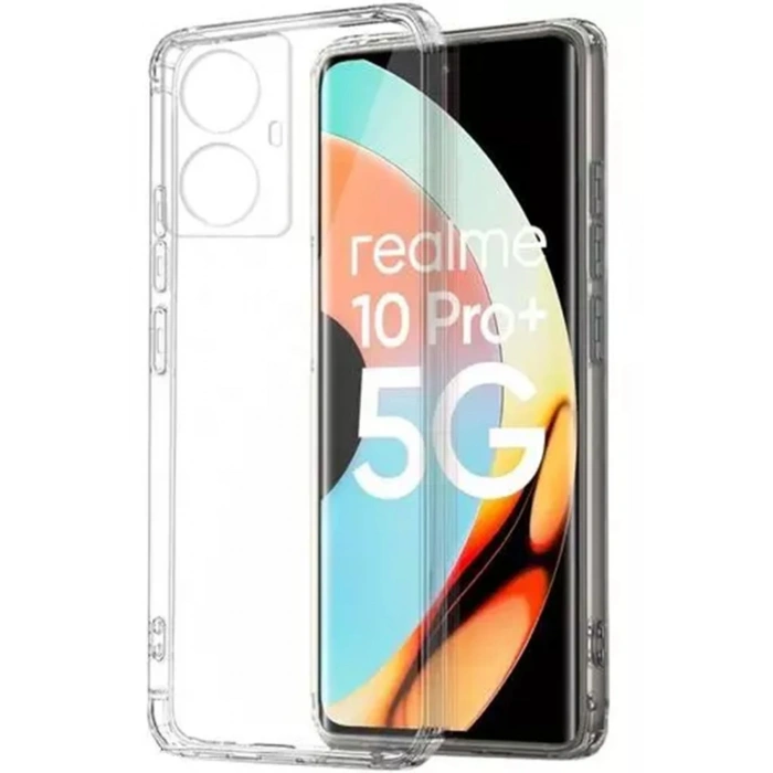 Mey İthalat®  Realme 10 Pro Plus 5G Kılıf Lüx Şeffaf Silikon