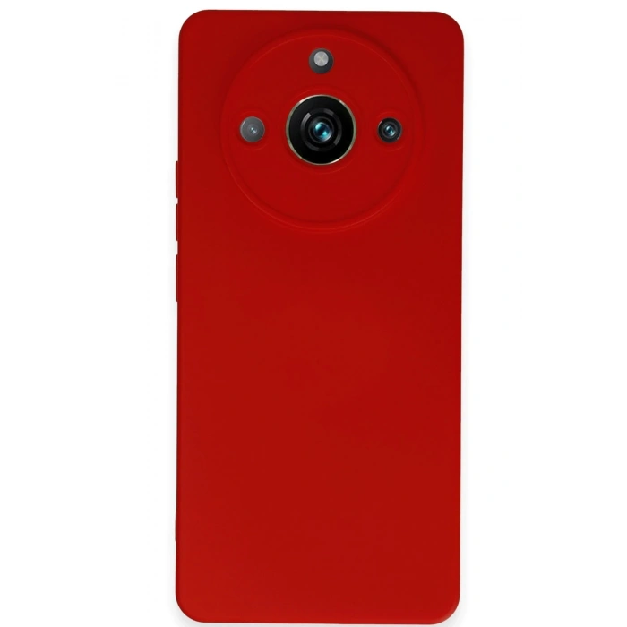 Mey İthalat®  Realme 11 Pro Kılıf Nano içi Kadife Silikon - Kırmızı