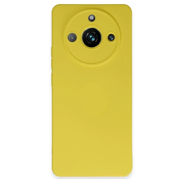 Mey İthalat®  Realme 11 Pro Kılıf Nano içi Kadife Silikon - Sarı