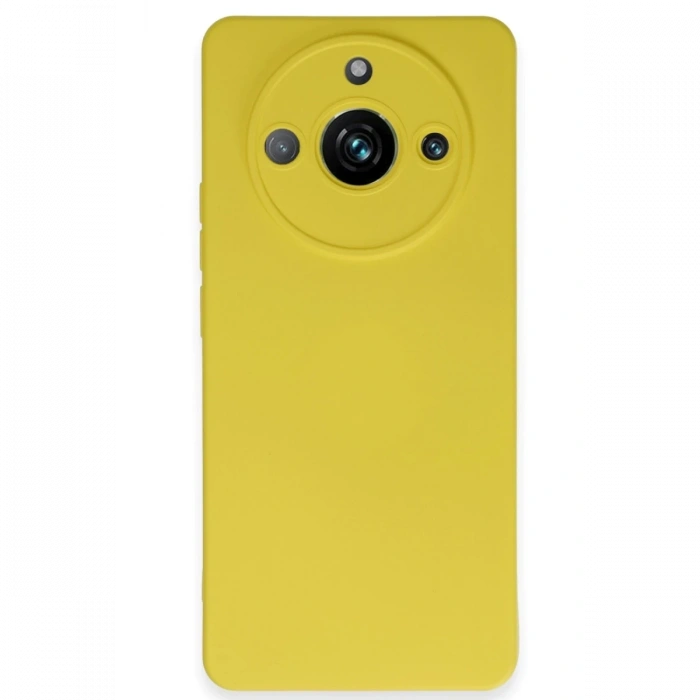 Mey İthalat®  Realme 11 Pro Kılıf Nano içi Kadife Silikon - Sarı