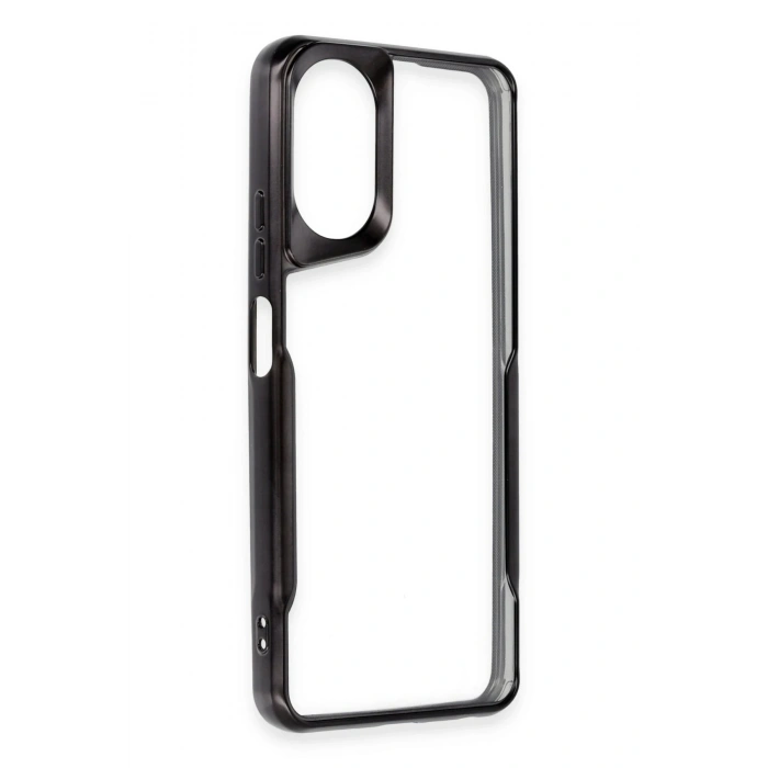 Mey İthalat®  Realme 12 Lite Kılıf Boyi Silikon Kapak - Siyah