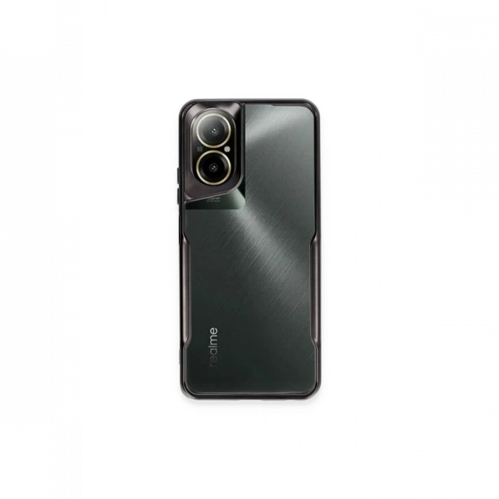 Mey İthalat®  Realme 12 Lite Kılıf Boyi Silikon Kapak - Siyah