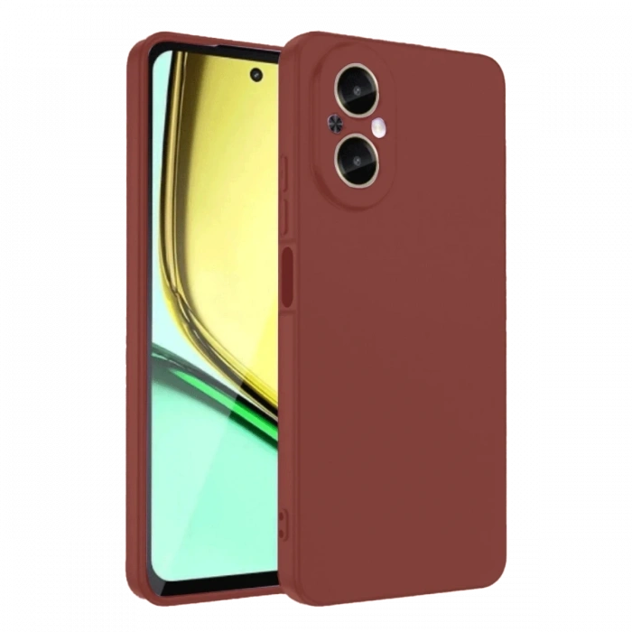 Mey İthalat®  Realme 12 Lite Kılıf First Silikon - Bordo