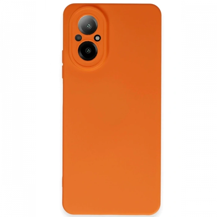 Mey İthalat®  Realme 12 Lite Kılıf Nano içi Kadife Silikon - Turuncu