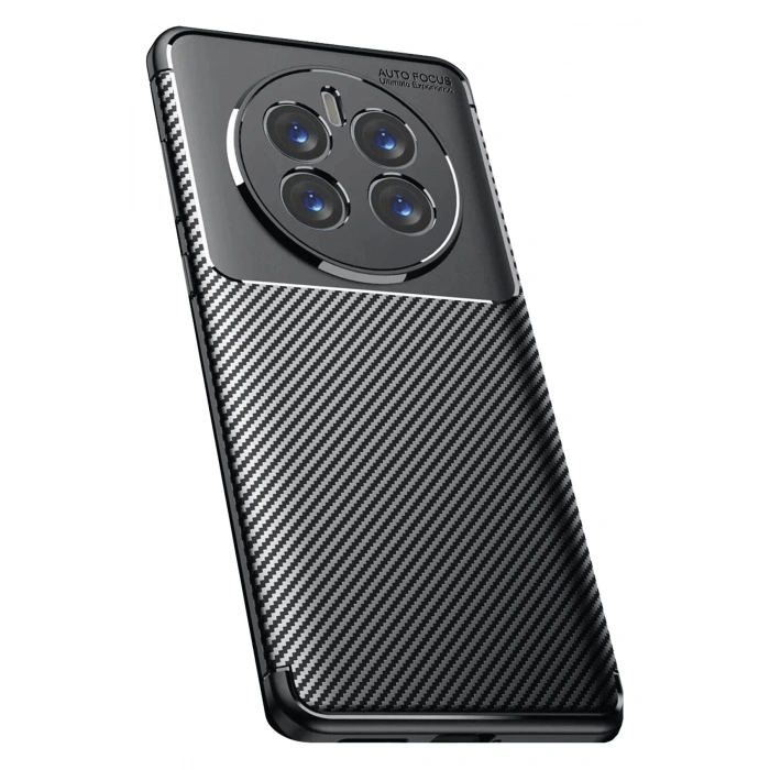 Mey İthalat®  Realme 12 Pro Plus Kılıf Auto Focus Karbon Kapak - Siyah