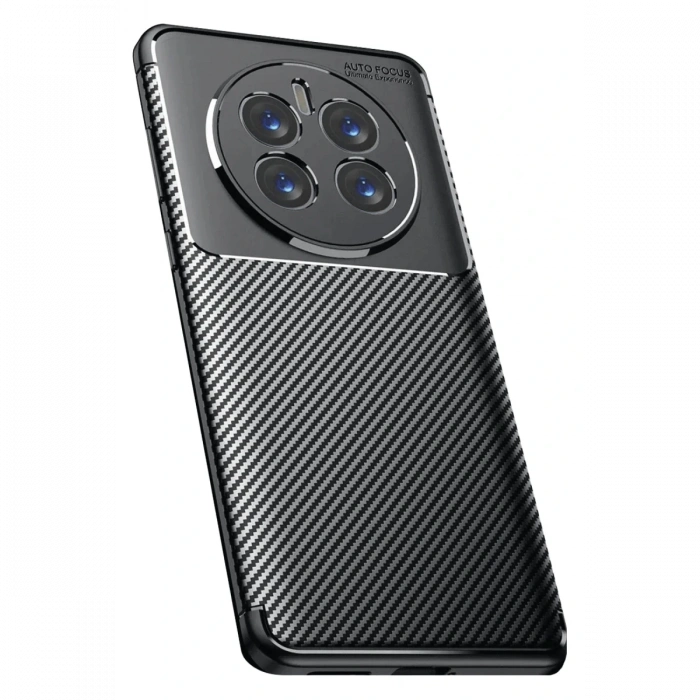 Mey İthalat®  Realme 12 Pro Plus Kılıf Auto Focus Karbon Kapak - Siyah
