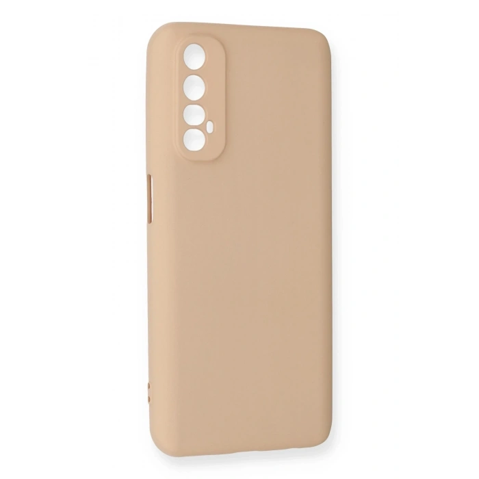 Mey İthalat®  Realme 7 Kılıf Nano içi Kadife Silikon - Pudra