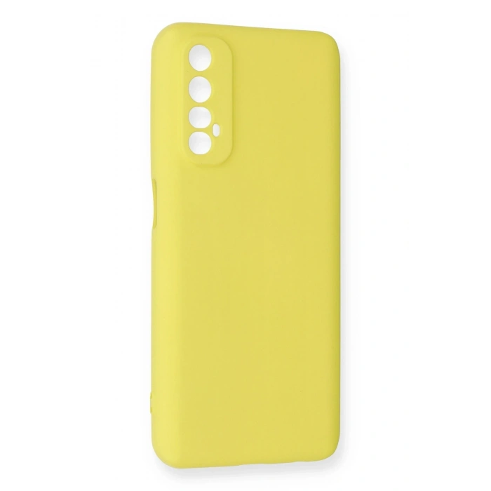 Mey İthalat®  Realme 7 Kılıf Nano içi Kadife Silikon - Sarı