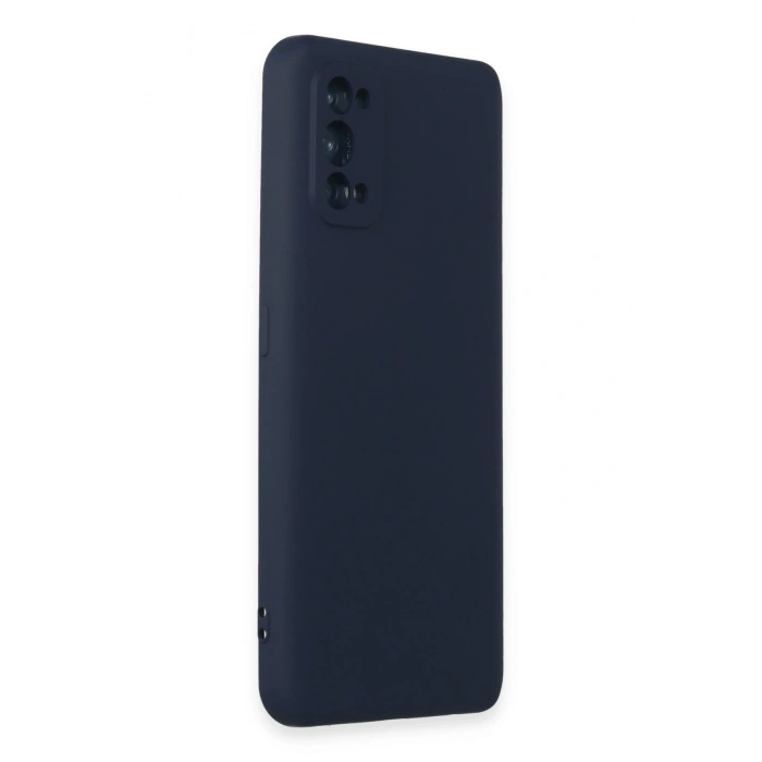 Mey İthalat®  Realme 7 Pro Kılıf Nano içi Kadife Silikon - Lacivert