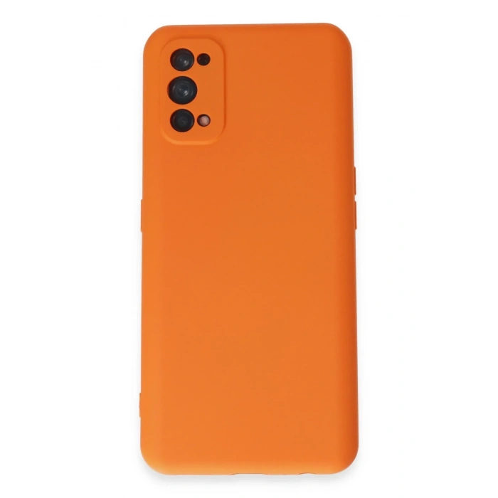 Mey İthalat®  Realme 7 Pro Kılıf Nano içi Kadife Silikon - Turuncu