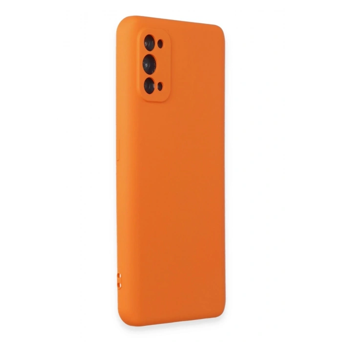 Mey İthalat®  Realme 7 Pro Kılıf Nano içi Kadife Silikon - Turuncu
