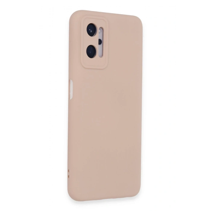 Mey İthalat®  Realme 9i 4G Kılıf Nano içi Kadife Silikon - Pudra