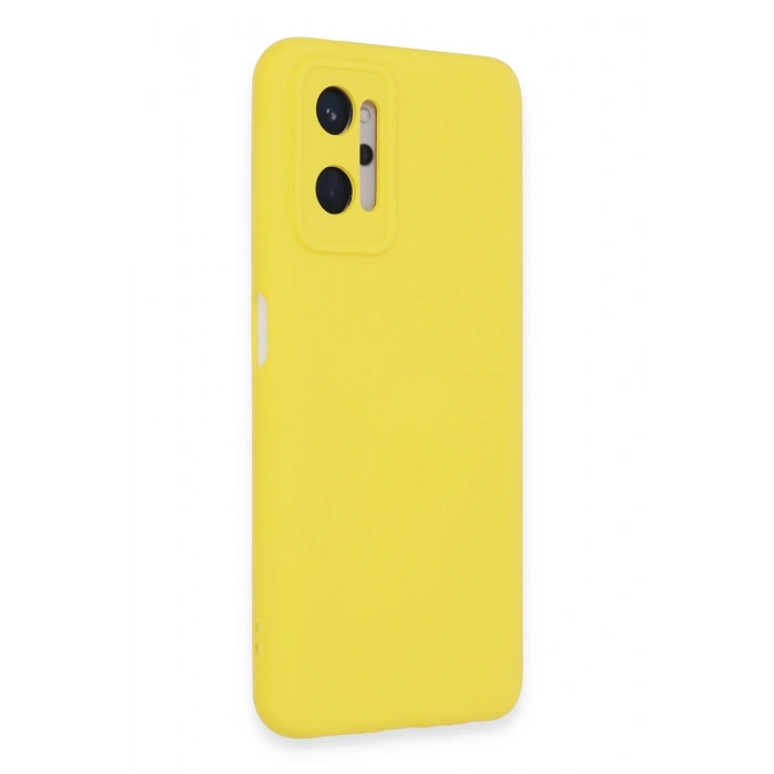 Mey İthalat®  Realme 9i 4G Kılıf Nano içi Kadife Silikon - Sarı
