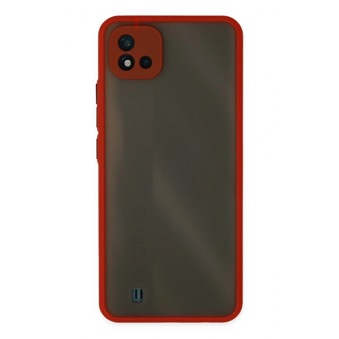 Mey İthalat®  Realme C11 2021 Kılıf Montreal Silikon Kapak - Kırmızı