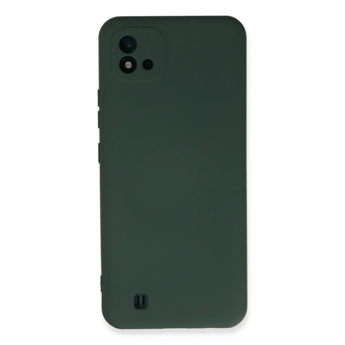 Mey İthalat®  Realme C11 2021 Kılıf Nano içi Kadife Silikon - Koyu Yeşil