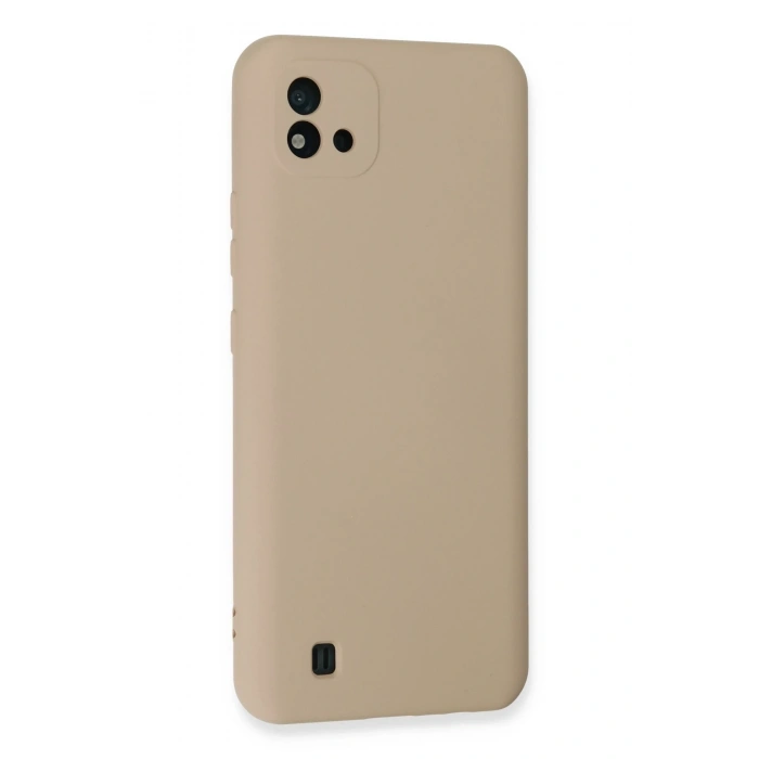Mey İthalat®  Realme C11 2021 Kılıf Nano içi Kadife Silikon - Pudra
