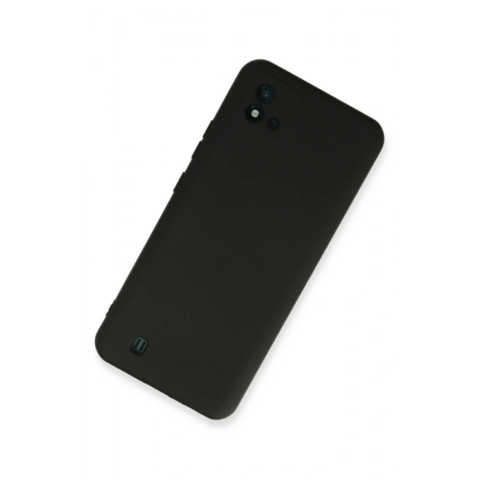 Mey İthalat®  Realme C11 2021 Kılıf Nano içi Kadife Silikon - Siyah