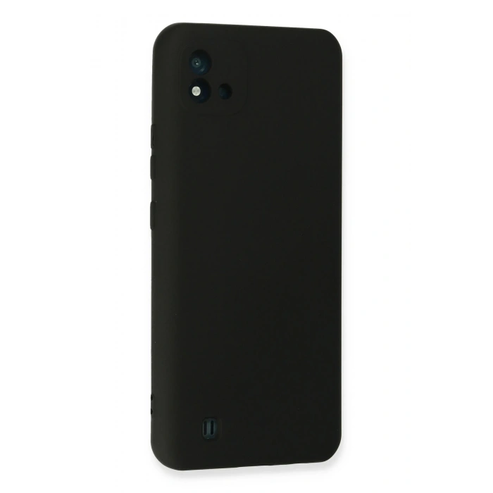 Mey İthalat®  Realme C11 2021 Kılıf Nano içi Kadife Silikon - Siyah