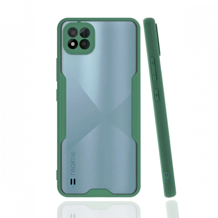 Mey İthalat®  Realme C11 2021 Kılıf Platin Silikon - Yeşil