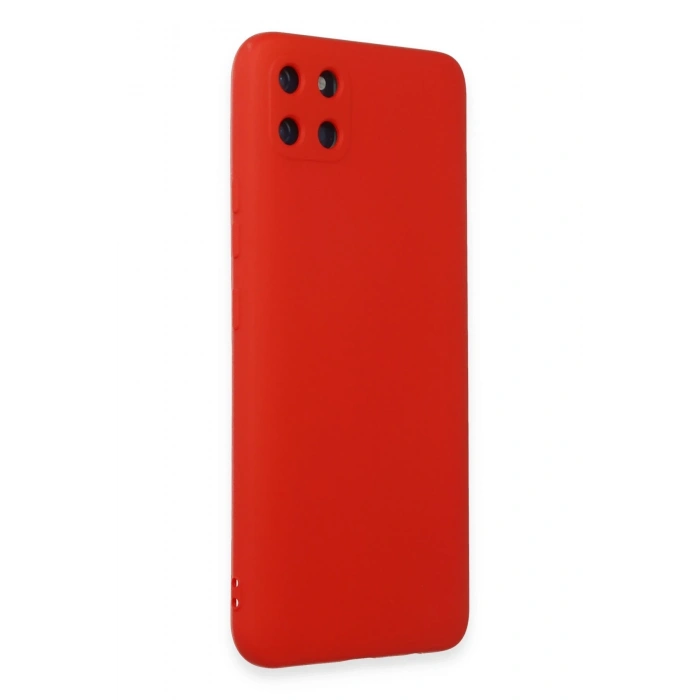 Mey İthalat®  Realme C11 Kılıf Nano içi Kadife Silikon - Kırmızı