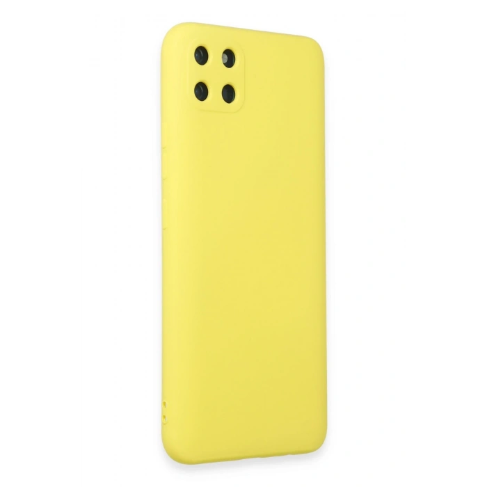 Mey İthalat®  Realme C11 Kılıf Nano içi Kadife Silikon - Sarı