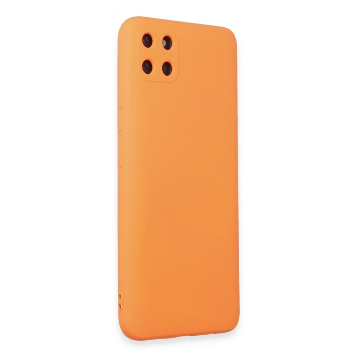 Mey İthalat®  Realme C11 Kılıf Nano içi Kadife Silikon - Turuncu
