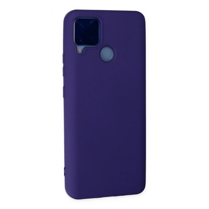 Mey İthalat®  Realme C15 Kılıf Nano içi Kadife Silikon - Mor