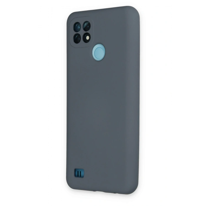 Mey İthalat®  Realme C21 Kılıf Nano içi Kadife Silikon - Gri