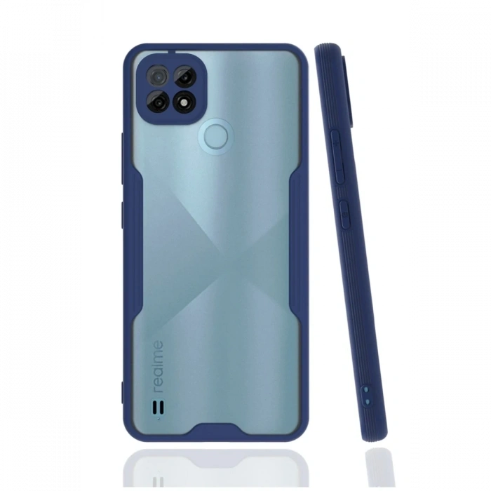 Mey İthalat®  Realme C21 Kılıf Platin Silikon - Lacivert