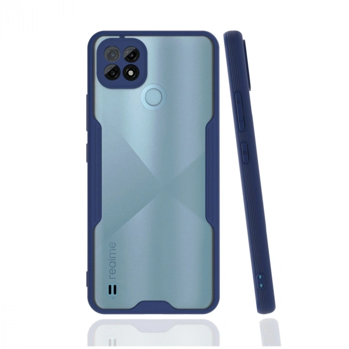 Mey İthalat®  Realme C21 Kılıf Platin Silikon - Lacivert