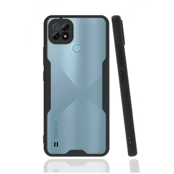 Mey İthalat®  Realme C21 Kılıf Platin Silikon - Siyah