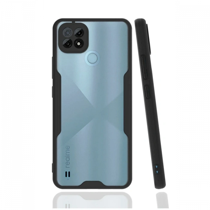 Mey İthalat®  Realme C21 Kılıf Platin Silikon - Siyah