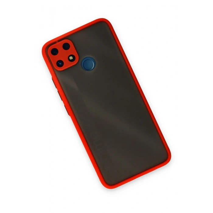 Mey İthalat®  Realme C25 Kılıf Montreal Silikon Kapak - Kırmızı