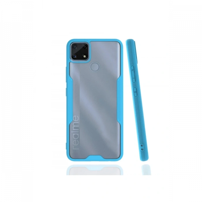 Mey İthalat®  Realme C25 Kılıf Platin Silikon - Mavi