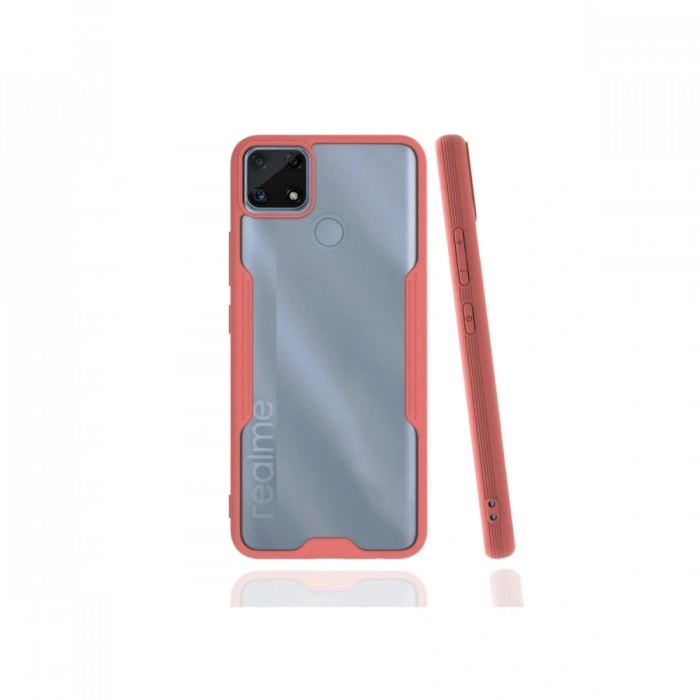 Mey İthalat®  Realme C25 Kılıf Platin Silikon - Pembe