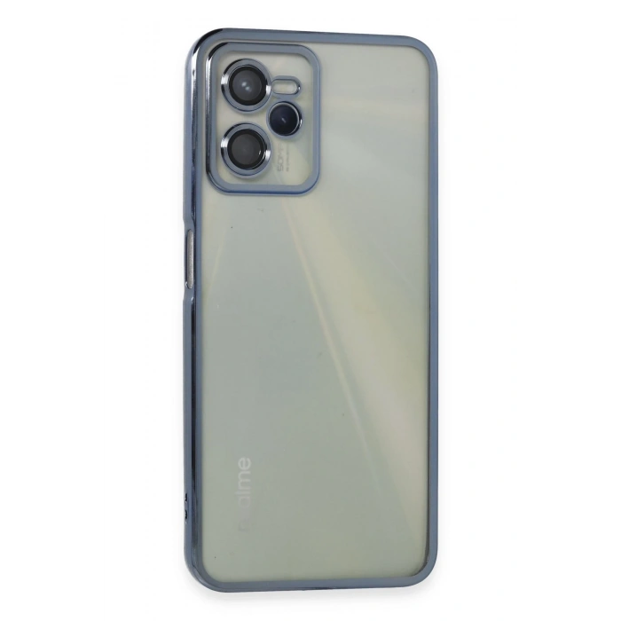 Mey İthalat®  Realme C35 Kılıf  Lensli Silikon - Açık Mavi